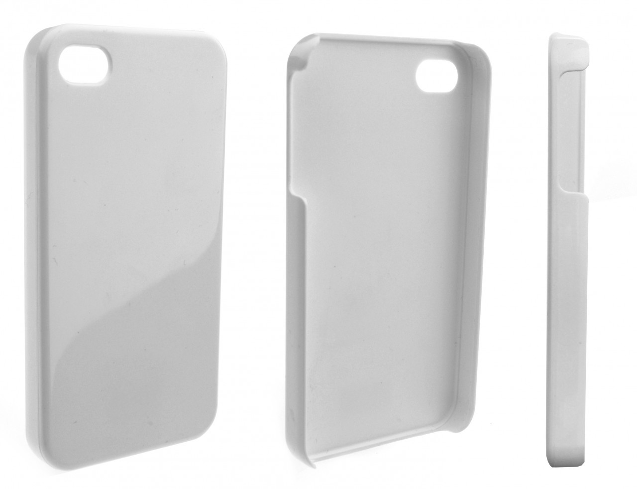 Чехол для 3D сублимации для iPhone 6, пластиковый, белый глянец