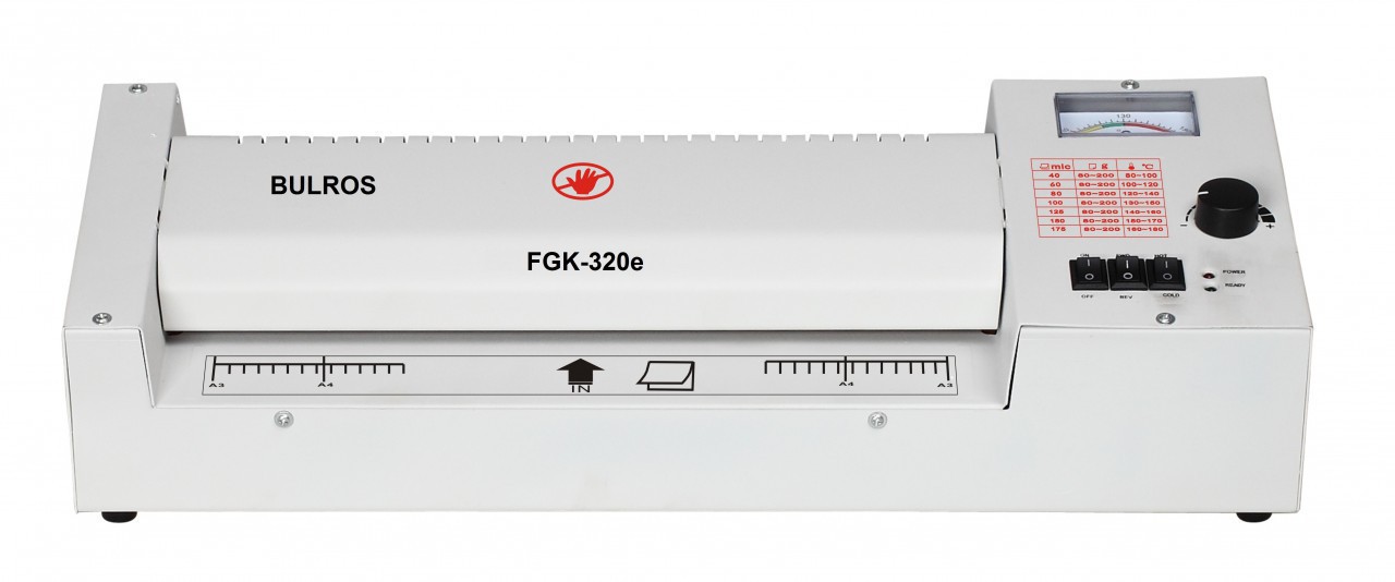 Пакетный ламинатор Bulros FGK-320e, формат А3 - 5300 руб.