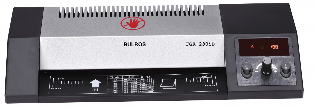 Пакетный ламинатор Bulros FGK-230iD, формат А4 - 6827 руб.